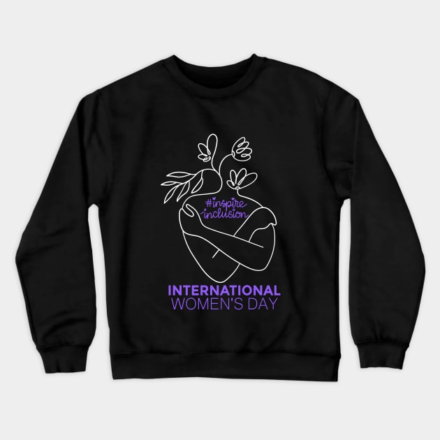 Count Her Inspire Inclusion Women's International Day 2024 Crewneck Sweatshirt by AimArtStudio